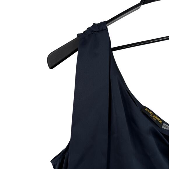 Ramy Brook Benita Asymmetric A-line gown dress black size 12 - Picture 4 of 9